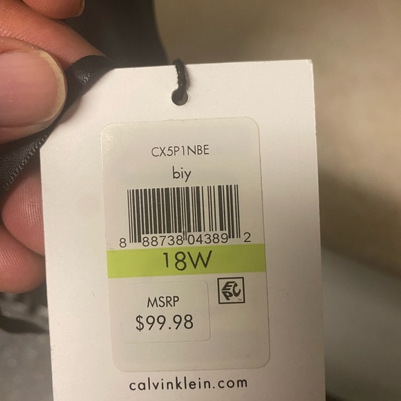 Calvin Klein black and white dress Sz 18W NWT - Picture 2 of 2